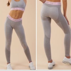 Gymshark original flex leggings in light grey/pink